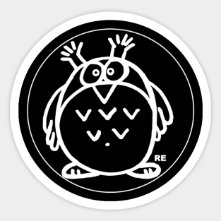 Olga The Owl geek Nerd Owls Bird Birds Sticker